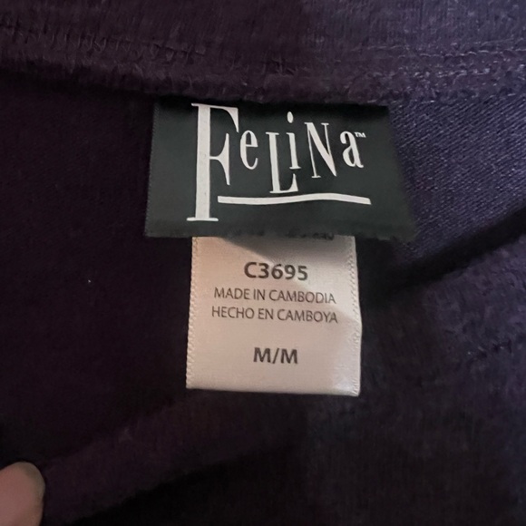 NWT Felina Deep Purple Comfyz Long Sleeve Lounge Set Size Medium - Picture 7 of 16